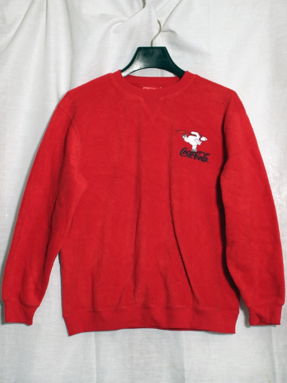 VTG- Coca-Cola Classic Red Crewneck Sweatshirt Embroidered Graphic Pullover